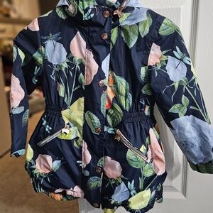 Bakers By Ted Baker Navy Floral Kids Raincoat